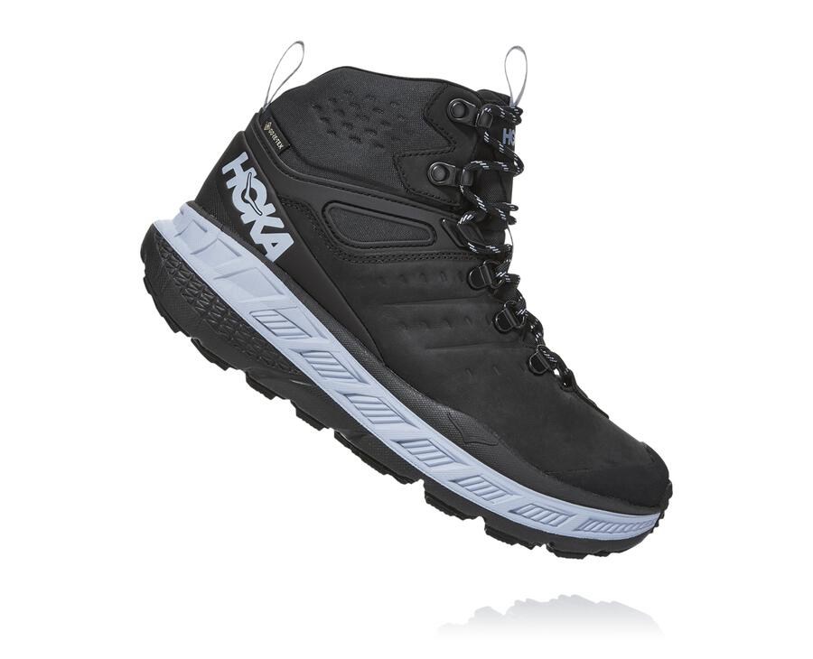 Hoka One One Womens Hiking Boots - Stinson Mid GORE-TEX - Black - LUKA16459